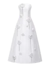Nds The Label Appliqued Strapless Maxi Gown In Pink