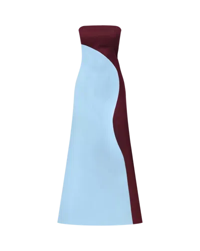 Nds The Label Two-toned Maxi Dress In Sky Blue
