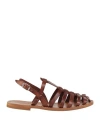 Near Woman Sandals Chocolate Brown Size 8 Leather In Brown
