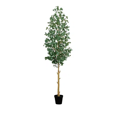 Nearly Natural 10' Artificial Eucalyptus Tree In Brown