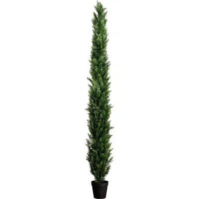 Nearly Natural 10-feet Uv Resistant Artificial Cedar Tree In Green