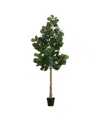 Nearly Natural 108" Artificial Fiddle Leaf Fig Tree In Green