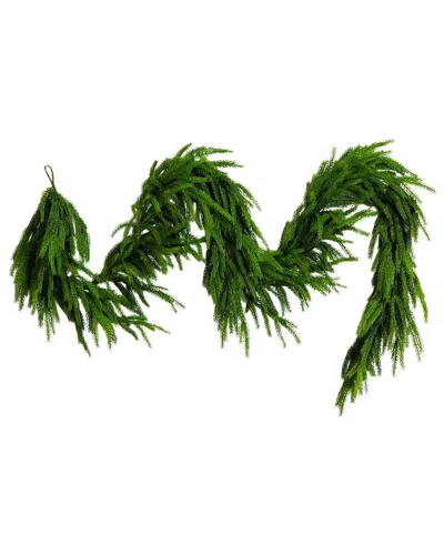 Nearly Natural 10ft. Artificial Real Touch Norfolk Island Pine Garland In Green