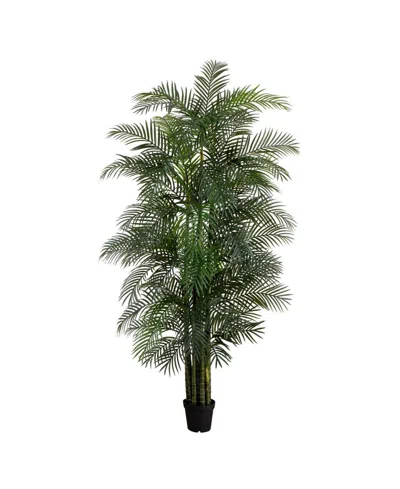 Nearly Natural 10ft. Uv Resistant Artificial Areca Palm Tree Indoor/outdoor In Green