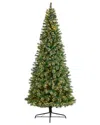 Nearly Natural 10ft. Wisconsin Slim Snow Tip Pine Artificial Christmas Tree In Green
