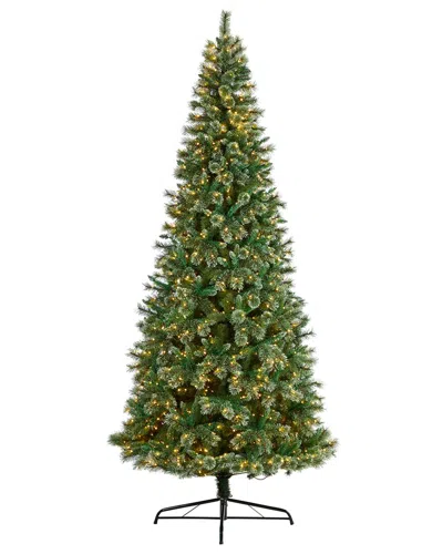 Nearly Natural 10ft. Wisconsin Slim Snow Tip Pine Artificial Christmas Tree In Green
