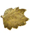 Nearly Natural 10in. Gold Tree Of Life Leaf Decorative Accent Tra