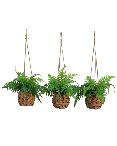 Nearly Natural 10in. Uv Resistant Artificial Boston Fern In Hangi