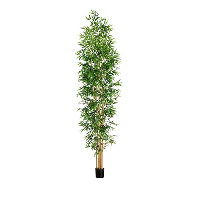 NEARLY NATURAL 11' ARTIFICIAL BAMBOO TREE WITH REAL BAMBOO TRUNKS