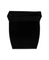 Nearly Natural 11.75" Fluted Metal Square Planter In Black
