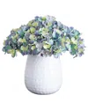 Nearly Natural 11in. Artificial Hydrangea Arrangement In Gold Met