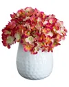 Nearly Natural 11in. Artificial Hydrangea Arrangement In Gold Met