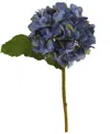 Nearly Natural Set Of 12 Hydrangea Artificial Flowers In Blue
