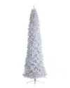 Nearly Natural 12ft Slim White Artificial Christmas Tree With 3235 Bendable Branches In White