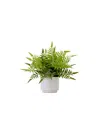 NEARLY NATURAL 13" ARTIFICIAL BOSTON FERN PLANT WITH DECORATIVE PLANTER