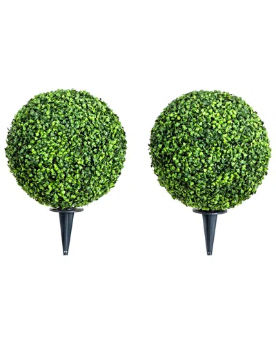 Nearly Natural 14in. Artificial Boxwood Ball Topiary With Integra