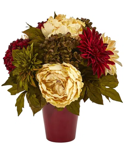 Nearly Natural 14in. Peony In Multi