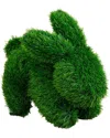 Nearly Natural 14in Uv-resistant Artificial Grass Garden Plush Topiary Bunny  Rabbit (indoor/outdoor In Green