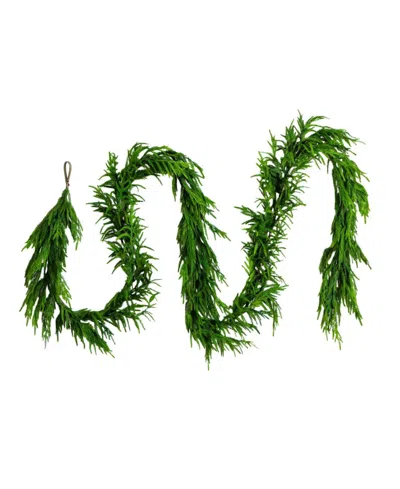 Nearly Natural 15" Artificial Touch Norfolk Island Pine Garland With Natural Look In Green