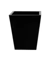 Nearly Natural 15" Classic Square Metal Planter In Black
