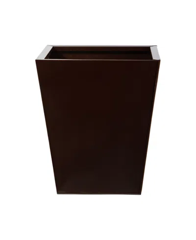 Nearly Natural 15" Classic Square Metal Planter In Black