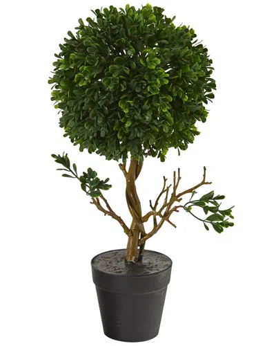 Nearly Natural 15in Boxwood Topiary Artificial Tree: Uv-resistant  (indoor/outdoor) In Green