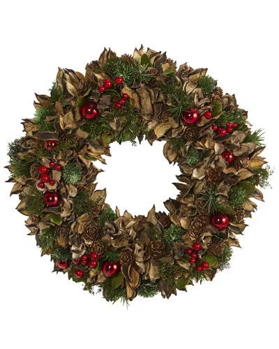 NEARLY NATURAL NEARLY NATURAL 15IN. HOLIDAY ARTIFICIAL WREATH