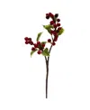 Nearly Natural 16" Holly Berry Artificial Flower, Set Of 6 In Red