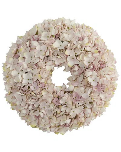 NEARLY NATURAL NEARLY NATURAL 16IN HYDRANGEA ARTIFICIAL WREATH