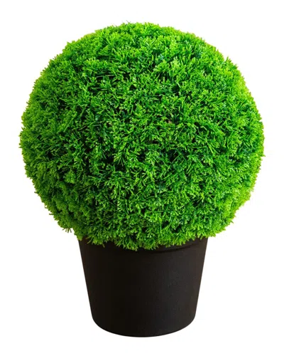 NEARLY NATURAL NEARLY NATURAL 16IN UV-RESISTANT ARTIFICIAL MEDITERRANEAN CYPRESS TOPIARY  PLANT (INDOOR/OUTDOOR)