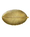 Nearly Natural Leaf Dish Decor In Gold