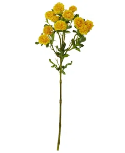 Nearly Natural 17" Japanese Flower Artificial Flower, Set Of 8 In Yellow