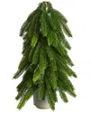 Nearly Natural 17in Christmas Pine Artificial Tree In Green