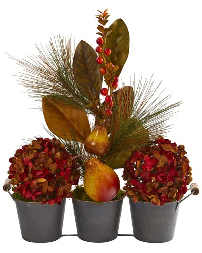 Nearly Natural 17in. Fall Hydrangea In Brown