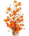 Nearly Natural 18in. Pre-lit Artificial Maple Tree In Orange