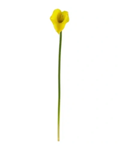 Nearly Natural 19.5" Calla Lily Artificial Flower, Set Of 12 In Yellow