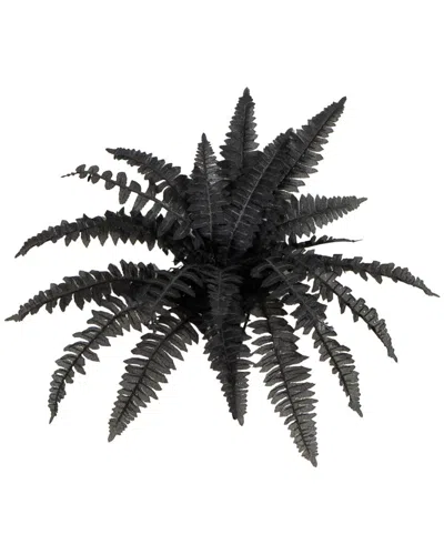 Nearly Natural 19in. Artificial Halloween Black Boston Fern - Set Of 6