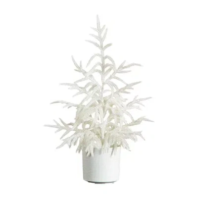 Nearly Natural 2 Foot Pine Christmas Tree In White