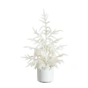Nearly Natural 2-ft Artificial Real Touch White Norfolk Island Pine Christmas Tree With Natural Look In White