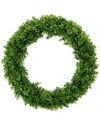Nearly Natural 20in Artificial Boxwood Wreath In Green