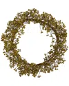 Nearly Natural 20in. Autumn Gypsophila Artificial Wreath In Green