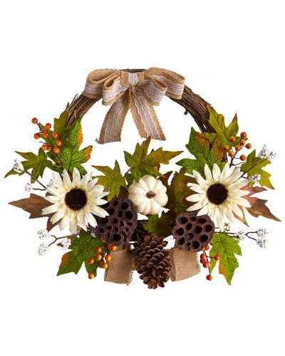 Nearly Natural 20in. Autumn Sunflower In Multi