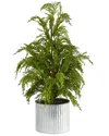 Nearly Natural 20in Cedar Pine Natural Look Artificial Tree In Green