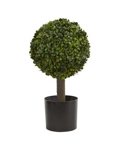 Nearly Natural 21" Boxwood Ball Topiary Artificial Tree In Green