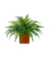 Nearly Natural 22in Artificial Fern Plant In Decorative Planter In Green
