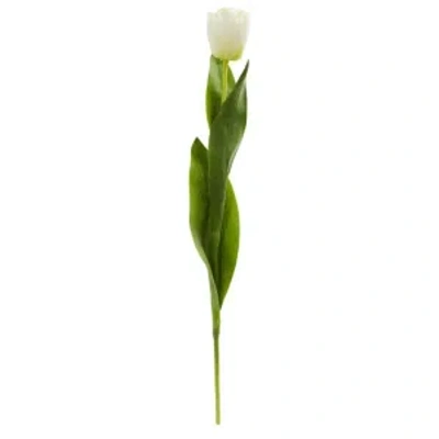 Nearly Natural 22-in. Tulip Artificial Flower, Set Of 8 In White