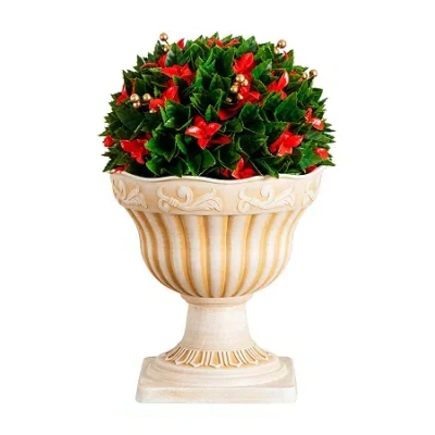 NEARLY NATURAL 22" RED TIP PHOTINIA BALL ARTIFICIAL PLANT