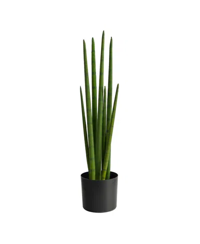 Nearly Natural 23" Sansevieria Snake Artificial Plant In Green
