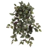 Nearly Natural 23" Wandering Jew Hanging Artificial Plant, Set Of 4 In Green