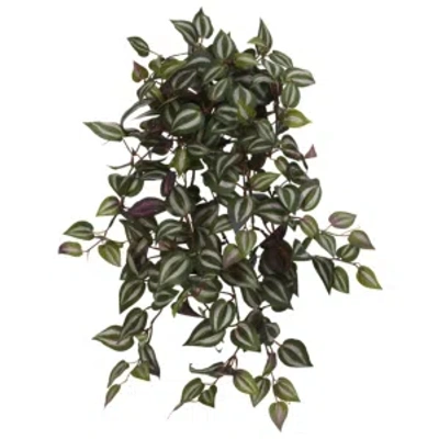 Nearly Natural 23" Wandering Jew Hanging Artificial Plant, Set Of 4 In Green